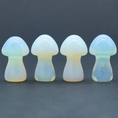 Crystal 1.3Inch Mushroom Multi Material Carvings GEMROCKY-Carvings-Opalite-