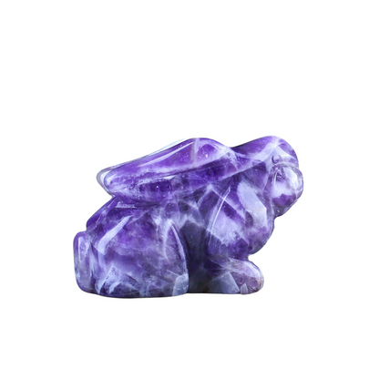 Crystal 1.5 Inch Rabbit Carvings GEMROCKY-Carvings-Dream Amethyst-