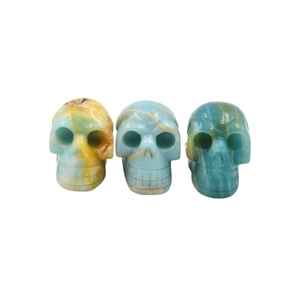 Crystal 1.5 Inch Skull Carvings GEMROCKY-Carvings-Amazonite-