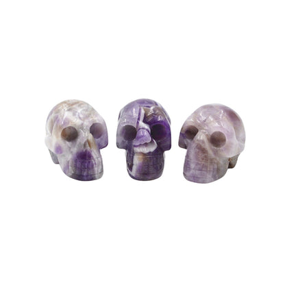 Crystal 1.5 Inch Skull Carvings GEMROCKY-Carvings-Tiger Eye Stone-