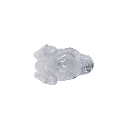 Crystal 2 Inch Frog Carvings GEMROCKY-Carvings-Clear Quartz-