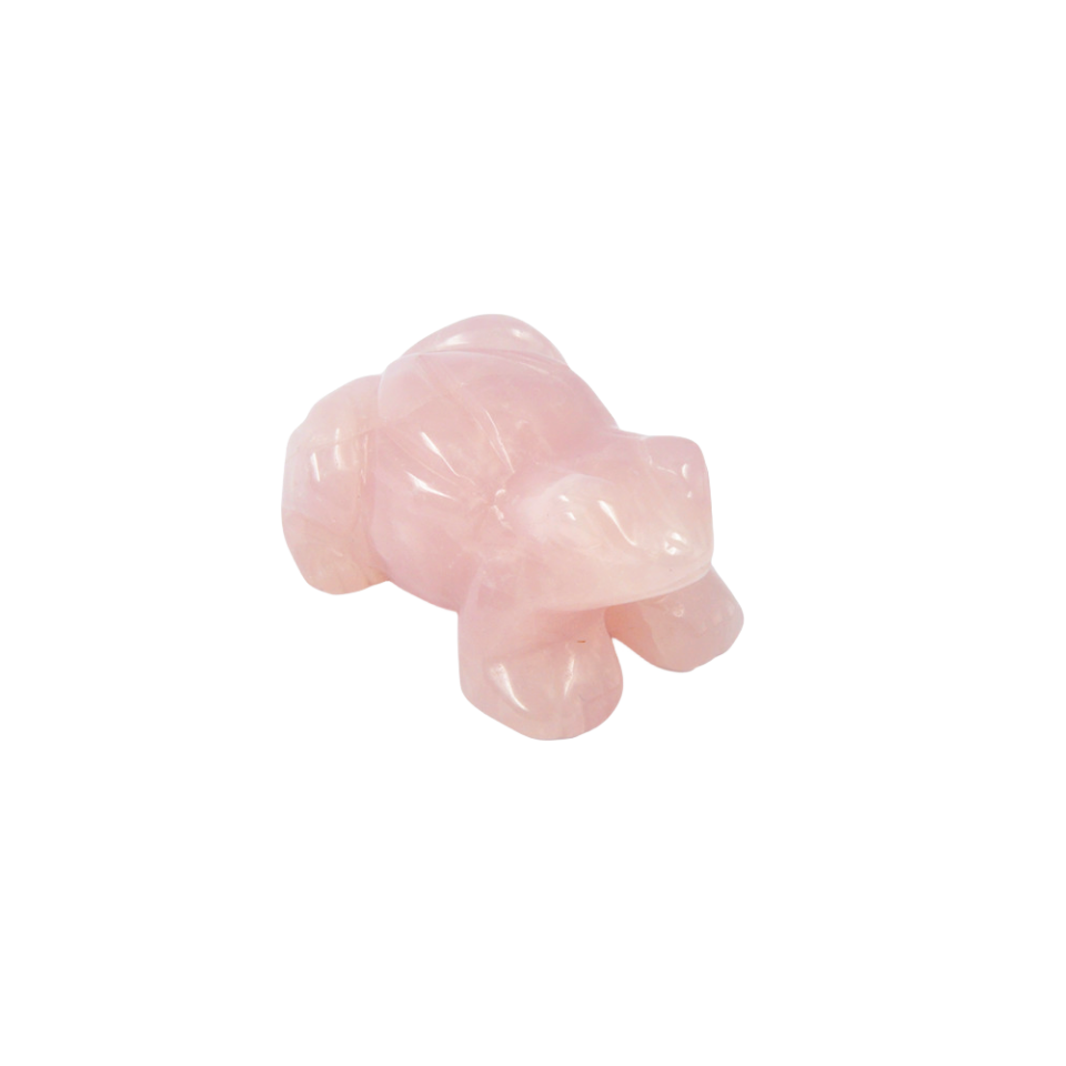 Crystal 2 Inch Frog Carvings GEMROCKY-Carvings-Rose Quartz-