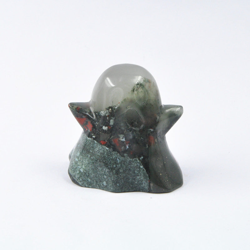 Crystal 2 Inch Ghost Halloween Carvings GEMROCKY-Carvings-African Blood Stone-