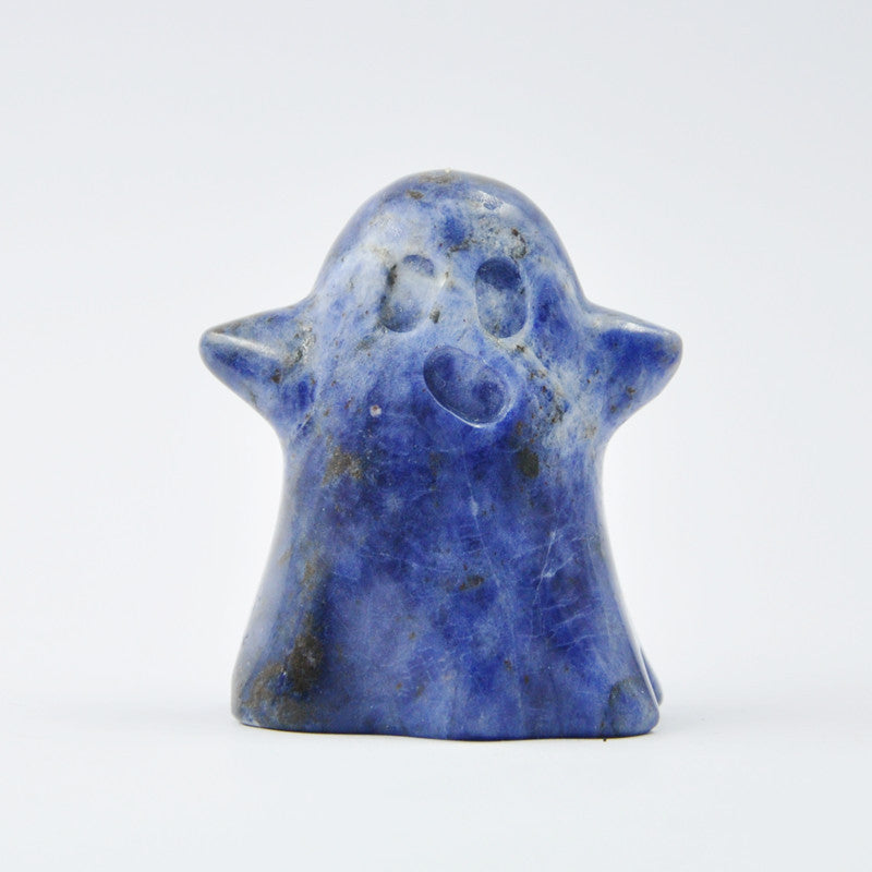 Crystal 2 Inch Ghost Halloween Carvings GEMROCKY-Carvings-Sodalite-