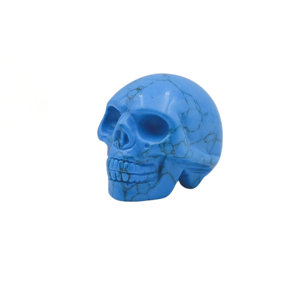 Crystal 2 Inch Skull Carvings GEMROCKY-Carvings-Blue Turquoise-