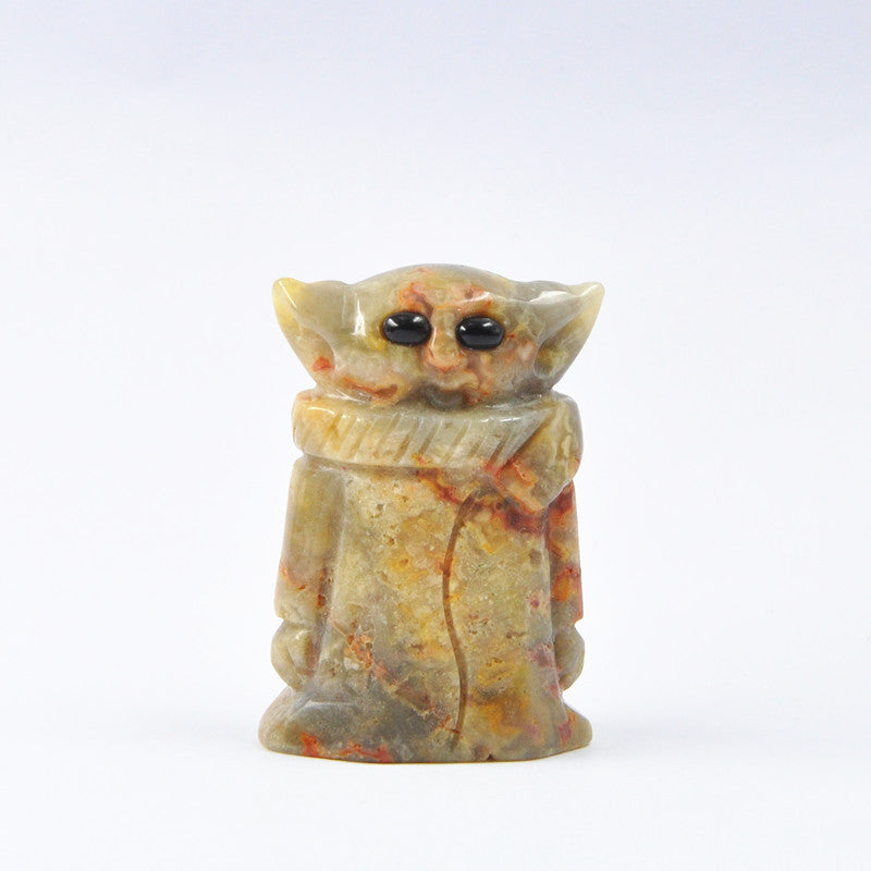 Crystal 5cm Baby Yoda Carvings GEMROCKY-Carvings-Crazy Agate-