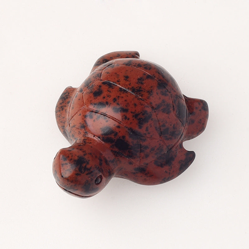 Crystal 5cm Small Turtle Animal Carvings GEMROCKY-Carvings-Red Obsidian-