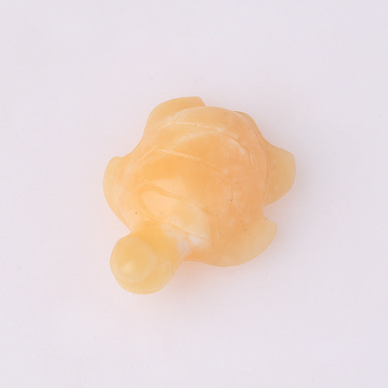 Crystal 5cm Small Turtle Animal Carvings GEMROCKY-Carvings-Yellow Calcite-