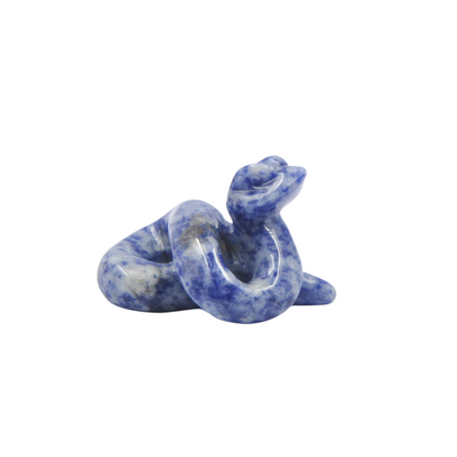 Crystal 5cm Snake Carvings GEMROCKY-Carvings-Blue Spot Stone-