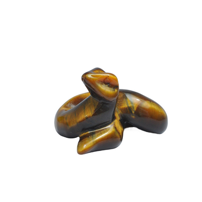 Crystal 5cm Snake Carvings GEMROCKY-Carvings-Tiger Eye Stone-