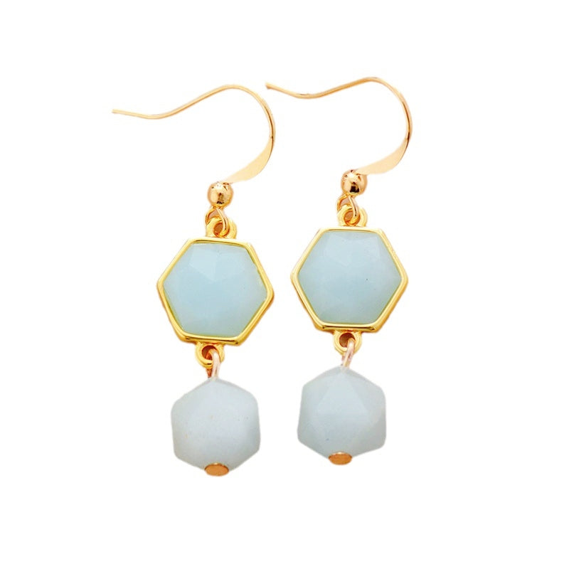 Crystal Amazonite Geometry Eardrop Earrings GEMROCKY-Jewelry-