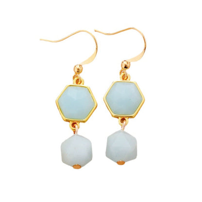 Crystal Amazonite Geometry Eardrop Earrings GEMROCKY-Jewelry-