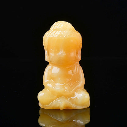 Crystal Budda 6.5cm Carvings GEMROCKY-Carvings-Yellow Jade-