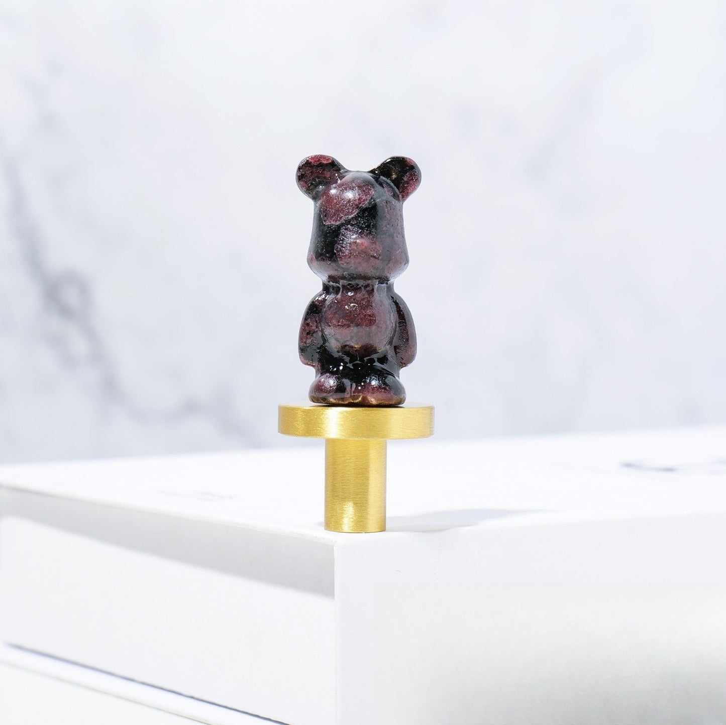 Crystal Cartoon Violent Bear 4cm Carvings GEMROCKY-Carvings-Garnet-