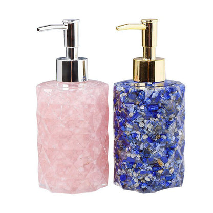 Crystal Chips Resin Lotion Bottle Bathroom Decor Art Ornaments GEMROCKY (4)