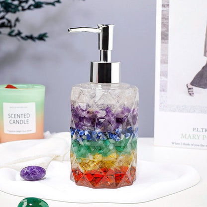 Crystal Chips Resin Lotion Bottle Bathroom Decor Art Ornaments GEMROCKY (9)