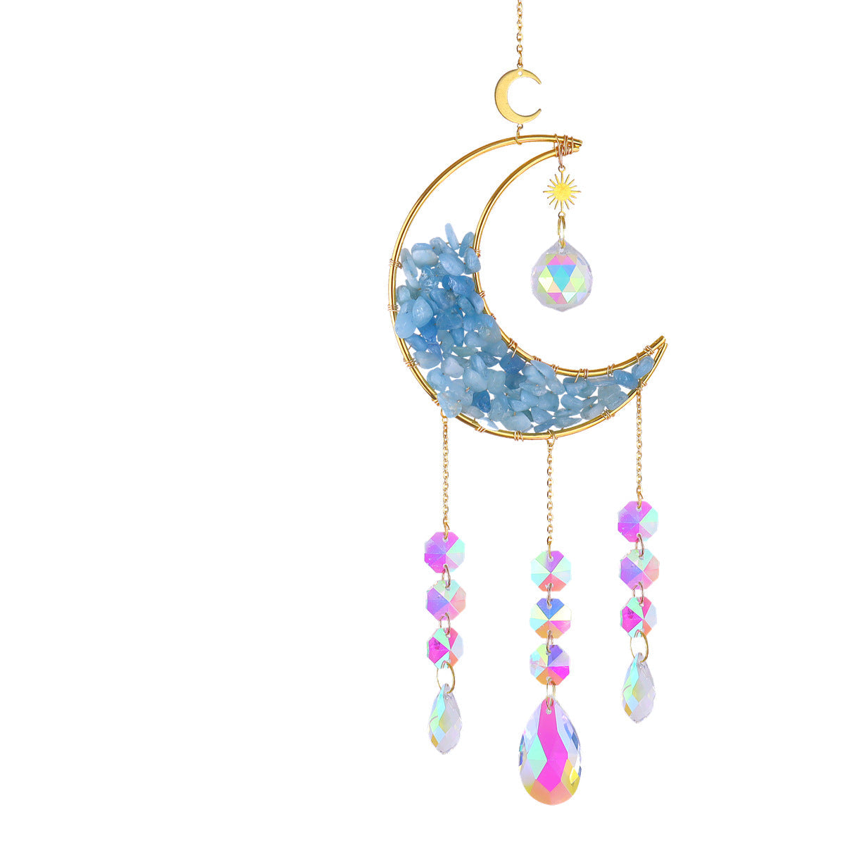 Crystal Chips Suncatcher Ornaments GEMROCKY-Decoration-Aquamarine-