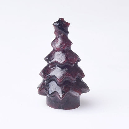 Crystal Christmas Tree Carvings GEMROCKY-Carvings-Garnet-