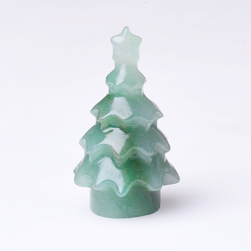 Crystal Christmas Tree Carvings GEMROCKY-Carvings-Green Aventurine-