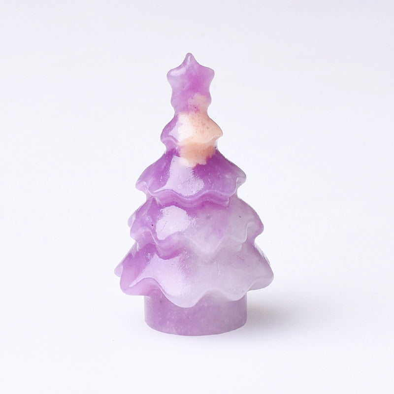 Crystal Christmas Tree Carvings GEMROCKY-Carvings-Lepidolite-