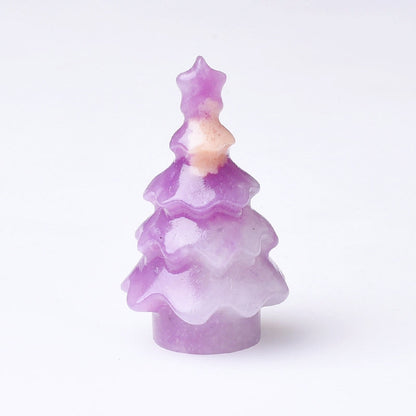 Crystal Christmas Tree Carvings GEMROCKY-Carvings-Lepidolite-