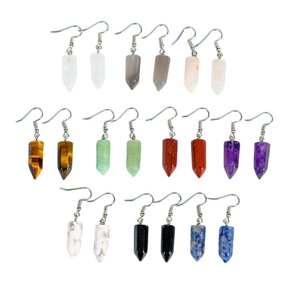 Crystal Drop Hexagonal Prism Eardrop Earrings GEMROCKY-Jewelry-