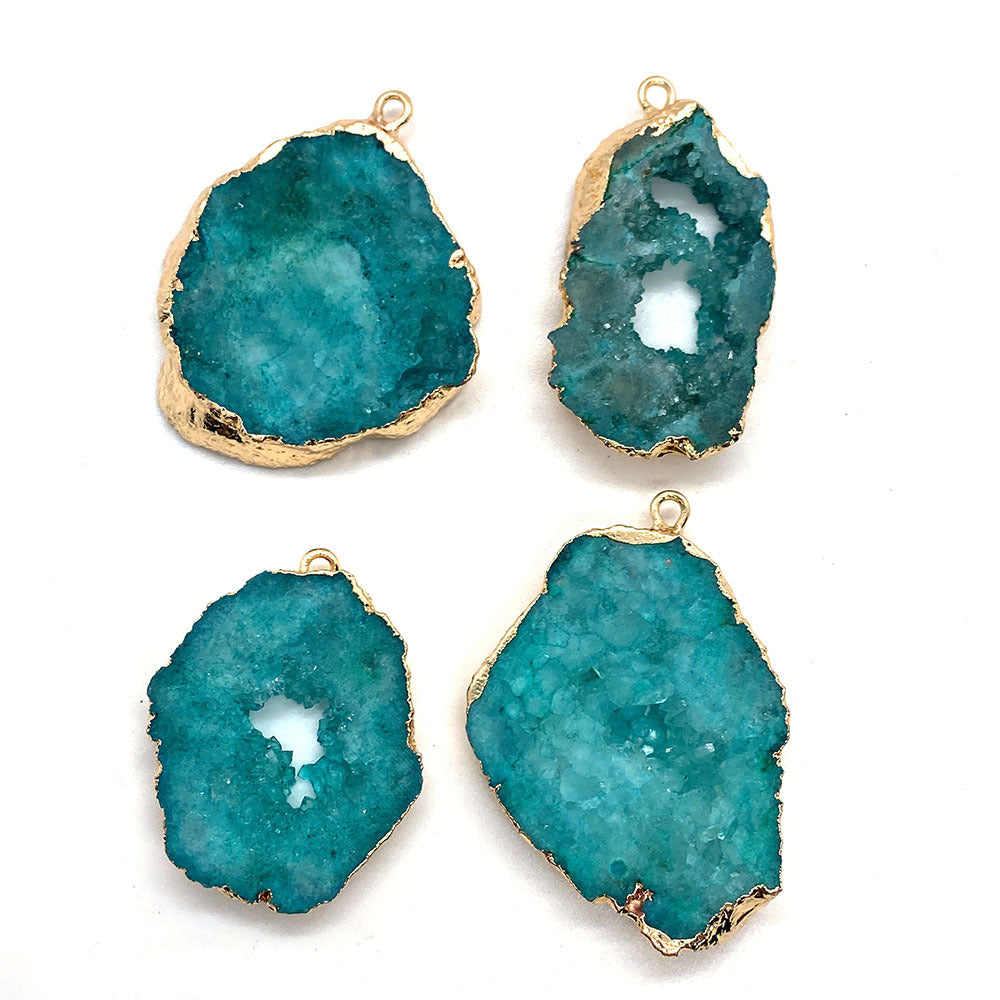 Crystal Druzy Agate Geode Pendants for Necklace GEMROCKY-Jewelry-Blue-