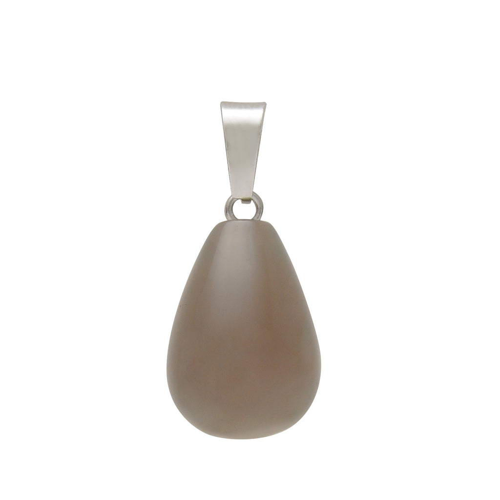 Crystal Egg Drop Pendant Necklaces GEMROCKY-Jewelry-Gray Agate-