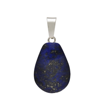 Crystal Egg Drop Pendant Necklaces GEMROCKY-Jewelry-Lapis Lazuli-