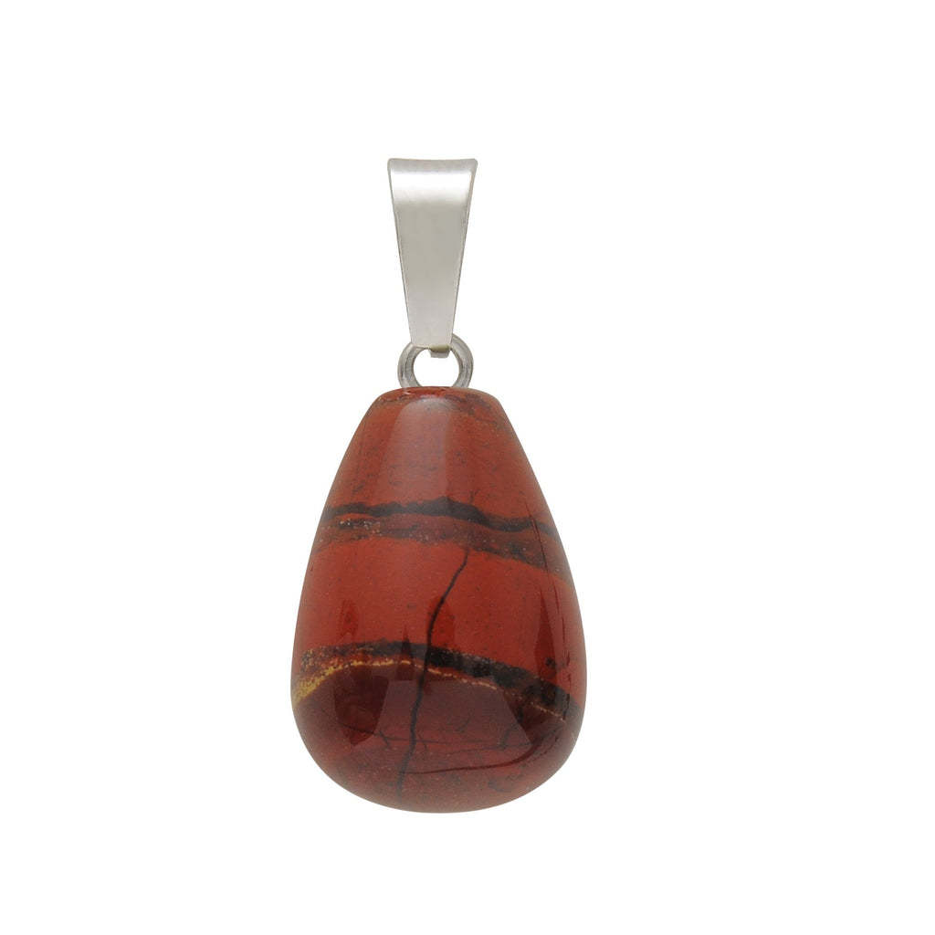 Crystal Egg Drop Pendant Necklaces GEMROCKY-Jewelry-Red Jasper-