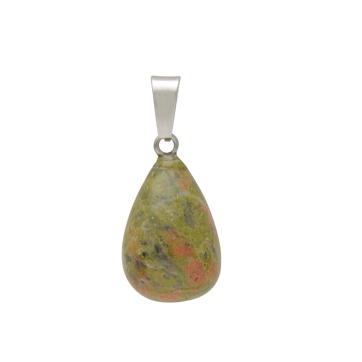 Crystal Egg Drop Pendant Necklaces GEMROCKY-Jewelry-Unakite-