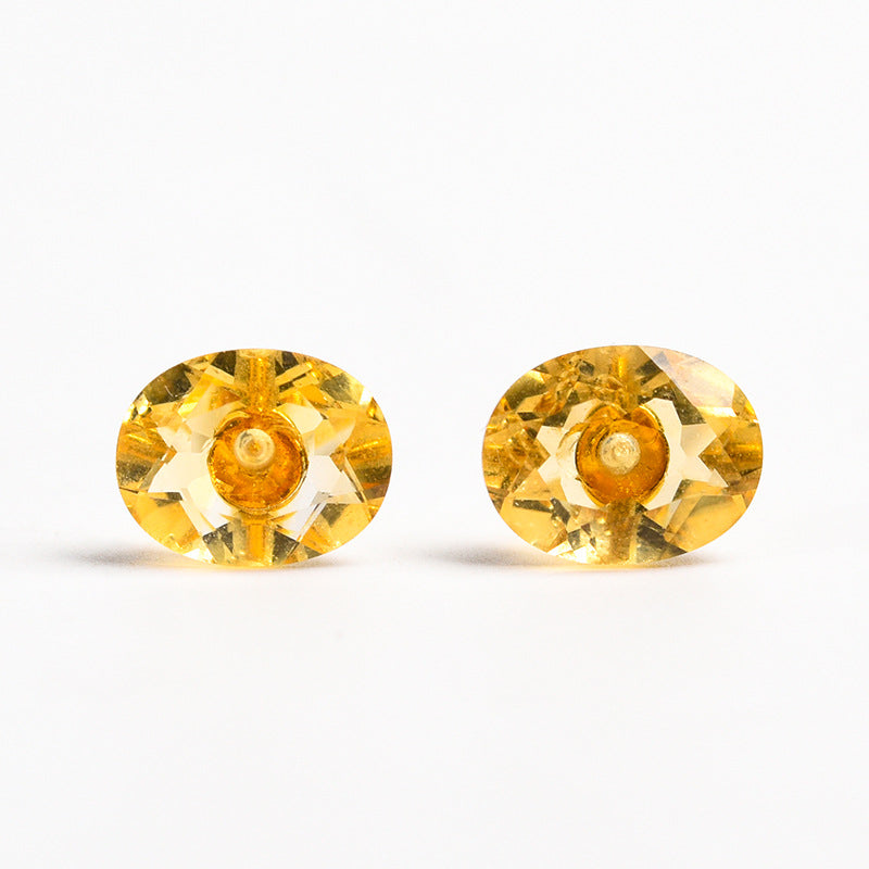 Crystal Gem Earrings GEMROCKY-Jewelry-Citrine Oval-