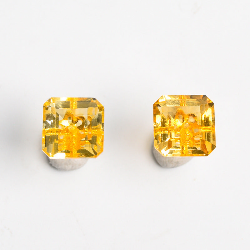 Crystal Gem Earrings GEMROCKY-Jewelry-Citrine Square-