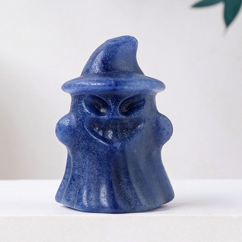 Crystal Ghost 4cm Carvings GEMROCKY-Carvings-Blue Aventurine-