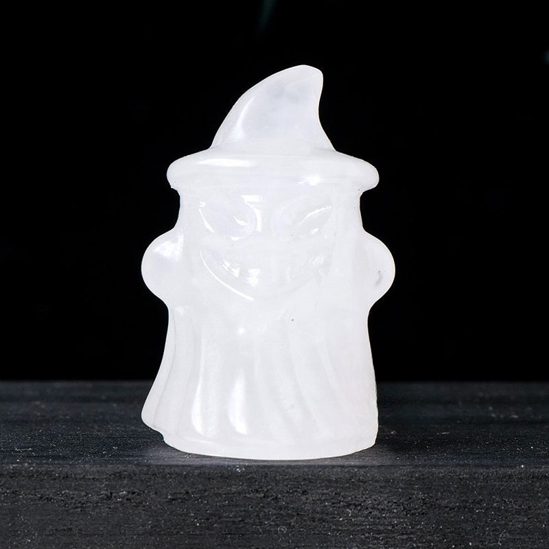 Crystal Ghost 4cm Carvings GEMROCKY-Carvings-Clear Quartz-