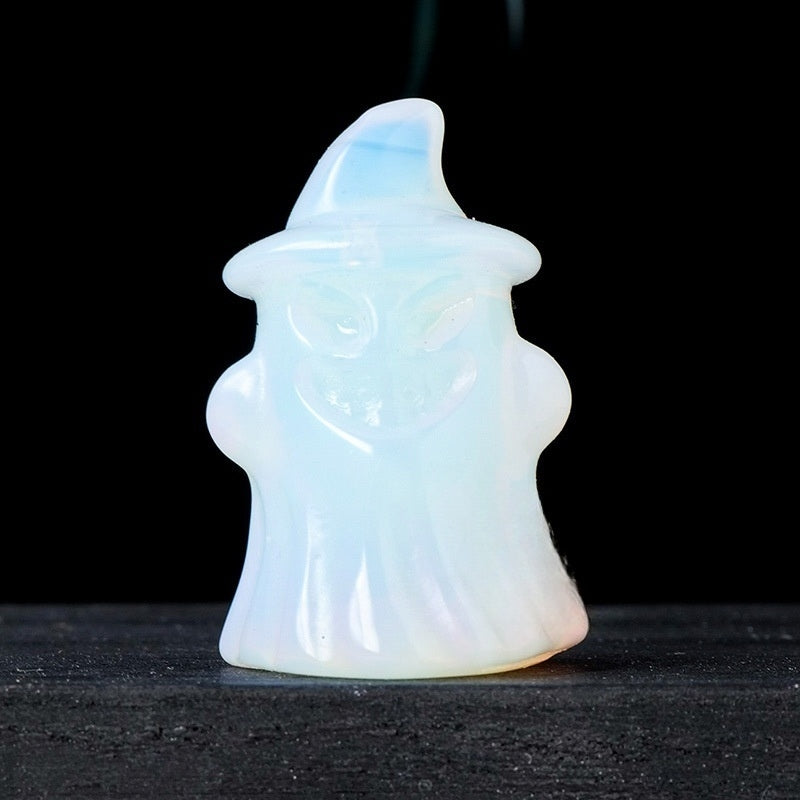 Crystal Ghost 4cm Carvings GEMROCKY-Carvings-Opalite-