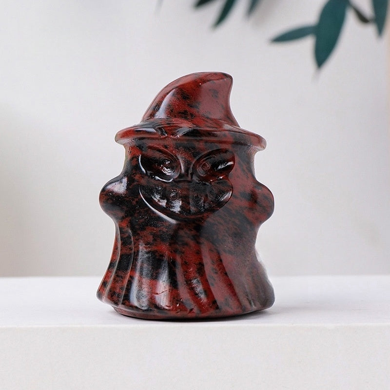 Crystal Ghost 4cm Carvings GEMROCKY-Carvings-Red Obsidian-