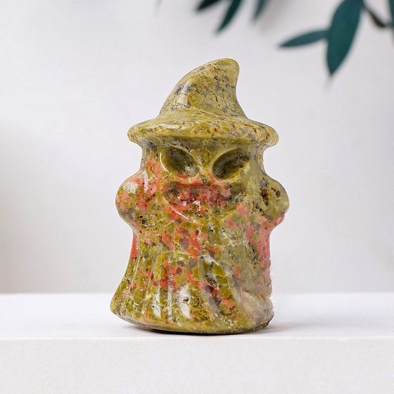 Crystal Ghost 4cm Carvings GEMROCKY-Carvings-Unakite-