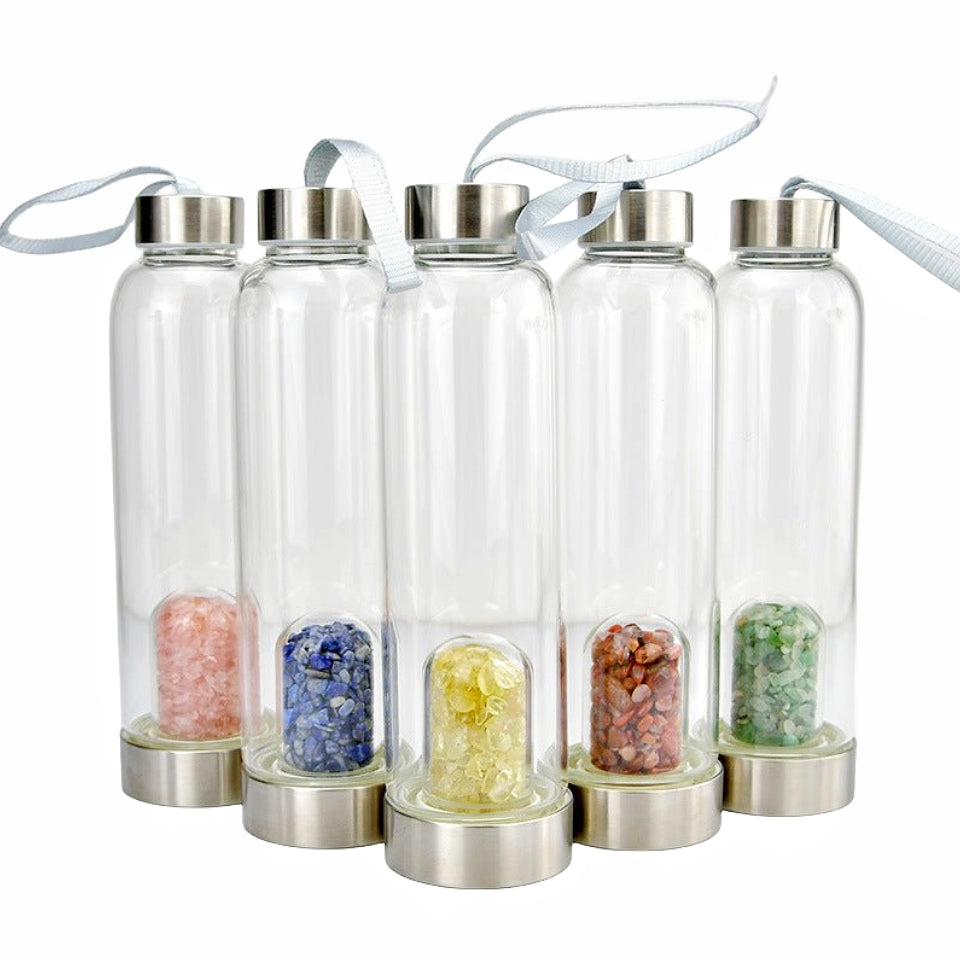 Crystal Gravel Chip Dome Stainless Steel Water Bottles GEMROCKY-Decoration-