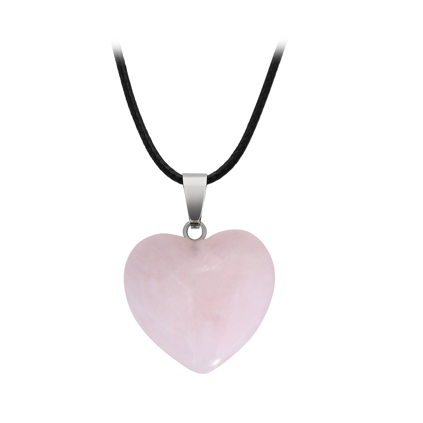 Crystal Heart Drop Pendant Necklace GEMROCKY-Jewelry-