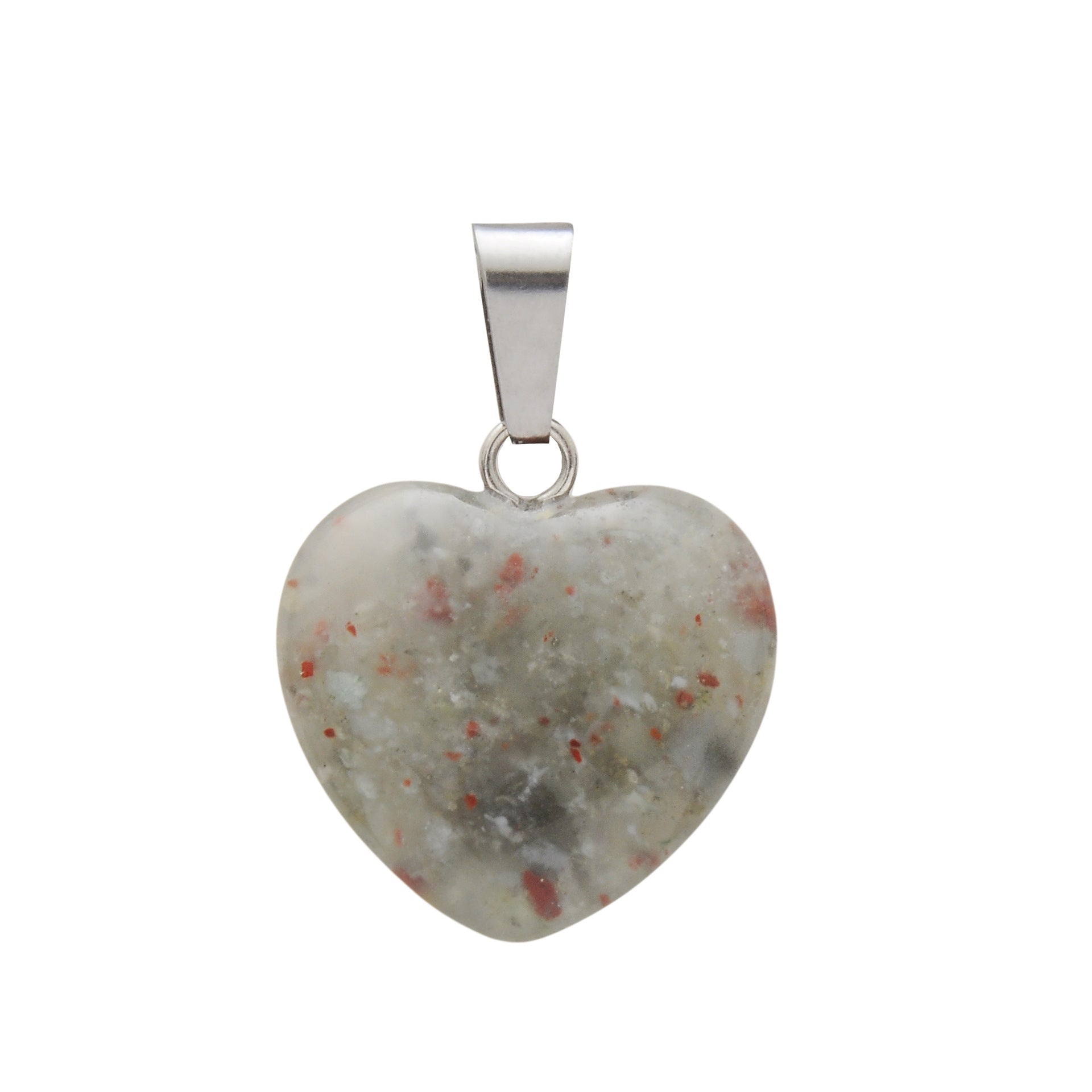 Crystal Heart Drop Pendant Necklace GEMROCKY-Jewelry-African Blood Stone-