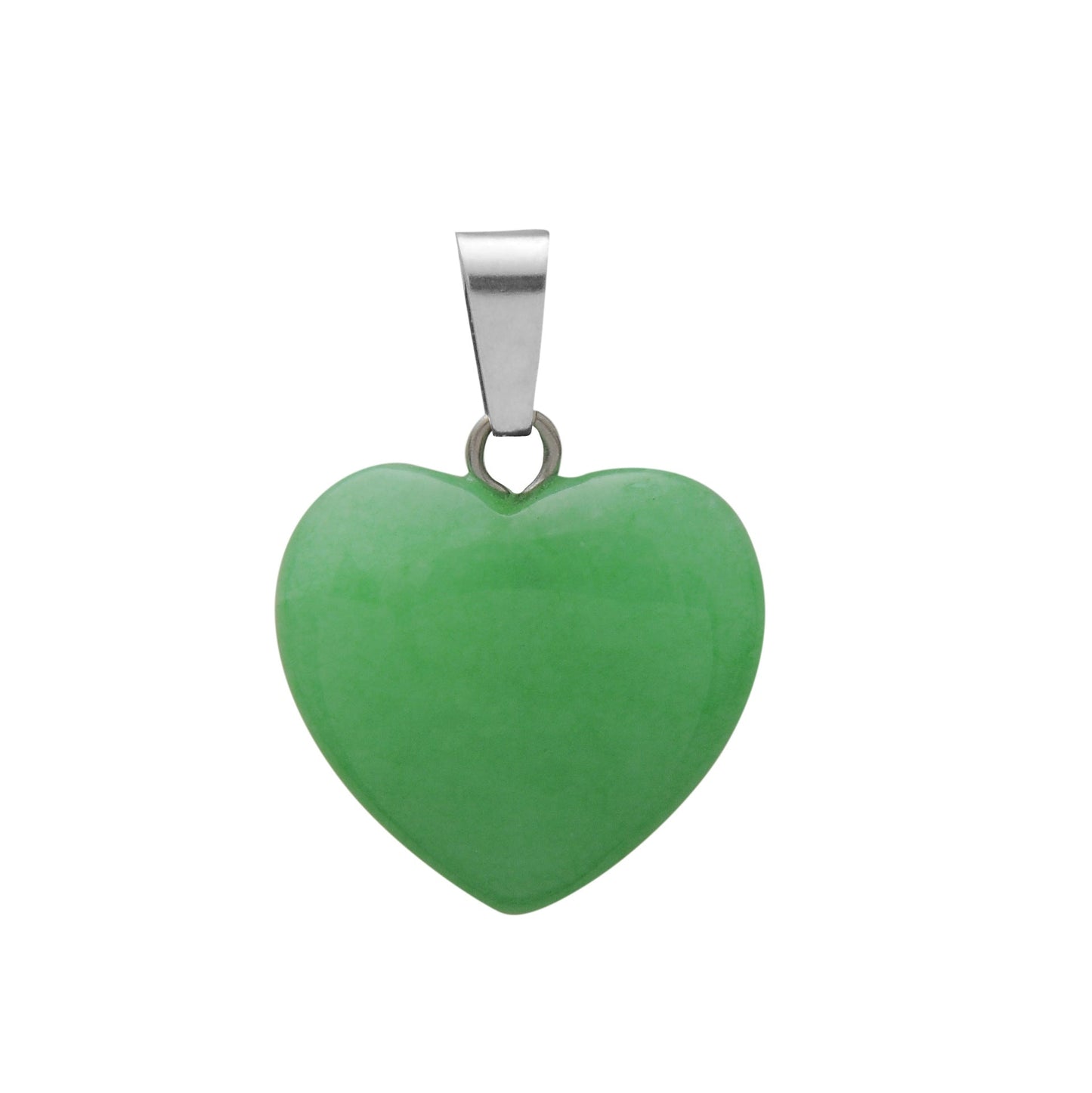 Crystal Heart Drop Pendant Necklace GEMROCKY-Jewelry-Green Jade-