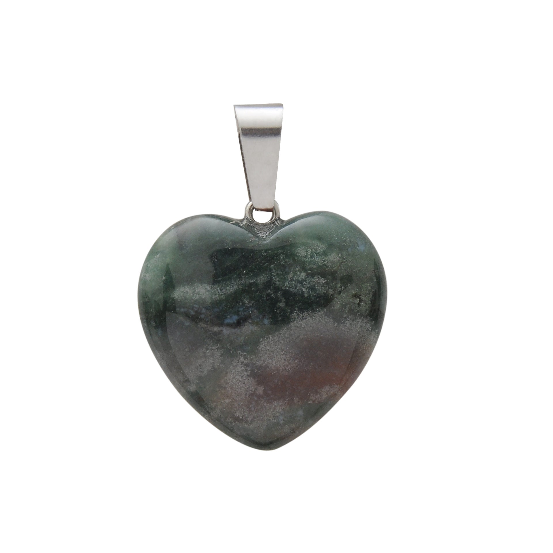 Crystal Heart Drop Pendant Necklace GEMROCKY-Jewelry-Indian Agate-