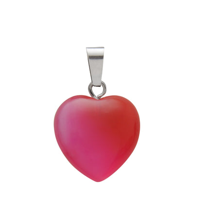 Crystal Heart Drop Pendant Necklace GEMROCKY-Jewelry-Red Jade-