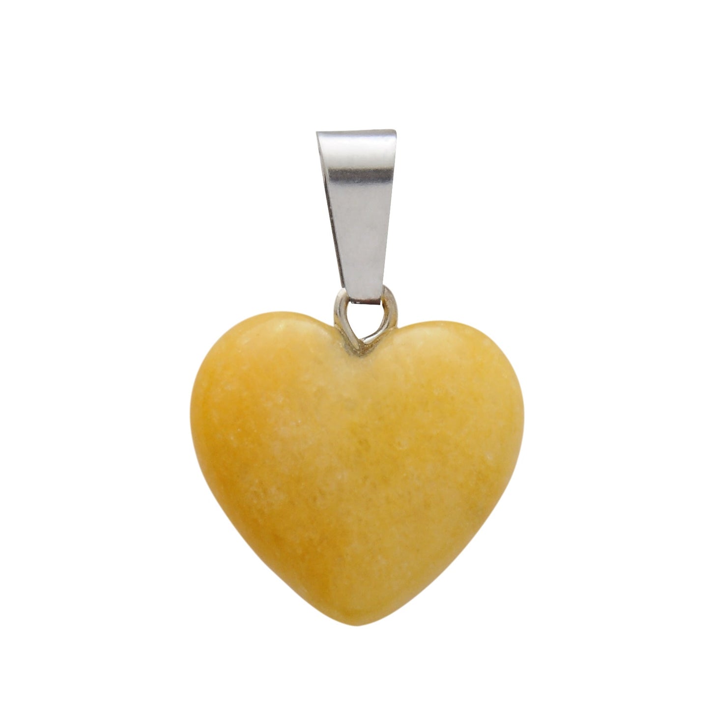 Crystal Heart Drop Pendant Necklace GEMROCKY-Jewelry-Yellow Jade-