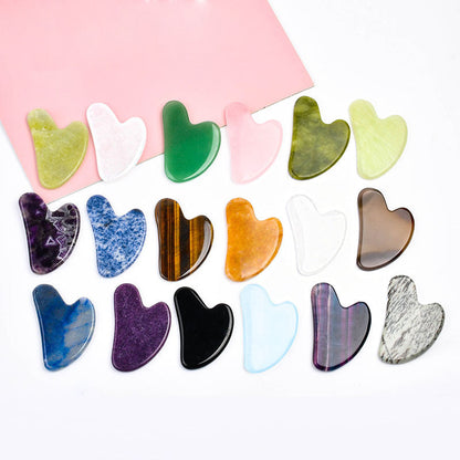 Crystal Heart Shape Scraping Board Face Skincare Use GEMROCKY-Jewelry-