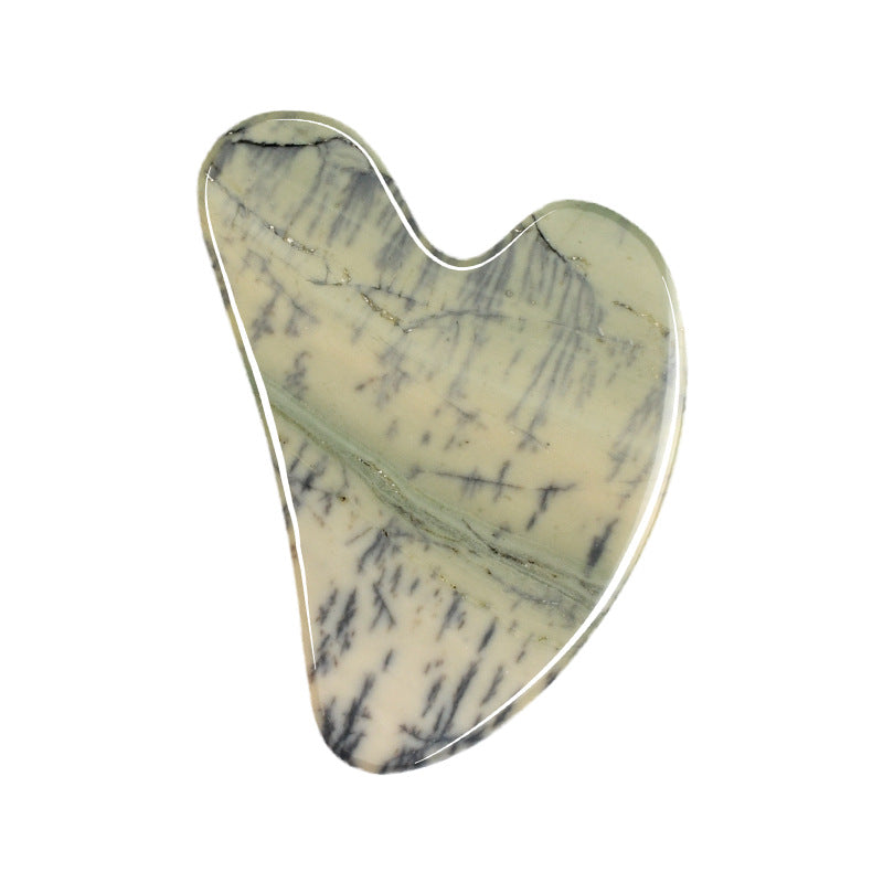 Crystal Heart Shape Scraping Board Face Skincare Use GEMROCKY-Jewelry-Dendritic Jade-