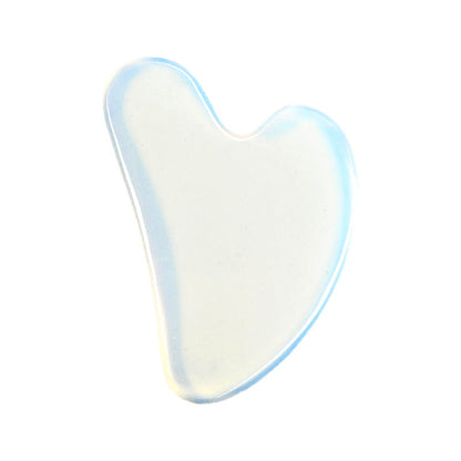 Crystal Heart Shape Scraping Board Face Skincare Use GEMROCKY-Jewelry-Opalite-