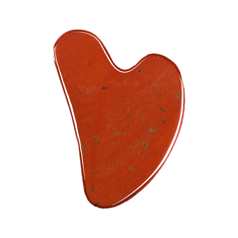 Crystal Heart Shape Scraping Board Face Skincare Use GEMROCKY-Jewelry-Red Jasper-