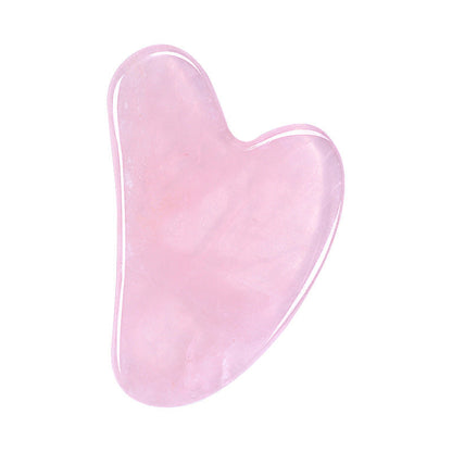 Crystal Heart Shape Scraping Board Face Skincare Use GEMROCKY-Jewelry-Rose Quartz-